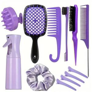 Lot de 27 bouteilles de shampoing et de spray pour massage du cuir chevelu, peigne lisseur portable en plastique, kit de teinture pour cheveux – Vente en gros - Product Image 5