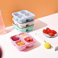Boîte à lunch japonaise en gros avec 3 compartiments empilables, écologique, sans BPA, pour enfants