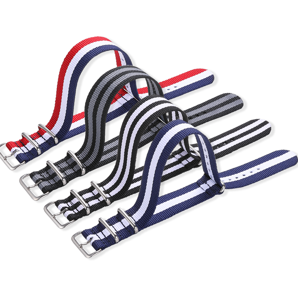 Luxury 12mm 14mm 16mm 18mm 20mm 22mm 24mm Custom Nylon Watch Strap