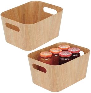 Contenedor de almacenamiento de alimentos Bin con asas-para la cocina despensa gabinete refrigerador/congelador-Estrecho para aperitivos producir hortalizas - Product Image 1