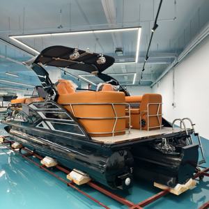 Bateau Ponton de Sport de Luxe Kinlife de 22 Pieds en Fibre de Verre avec Arceau de Sport Électrique et Salon Avant pour Croisières Familiales et Loisirs - Product Image 2