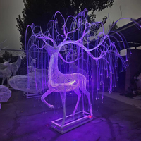 Reno Navideño 3D Grande para Decoración Exterior, de 6-8 pies, con Luz LED, Precio de Fábrica en China