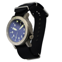 Montre-bracelet en cuir Quartz titane pour hommes, montre-bracelet avec verre saphir, Unique en Nylon, montre étanche pour hommes, mouvement japonais rond 2022