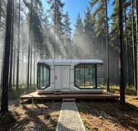 Capsule spatiale préfabriquée mobile, chambre d'hôtel intégrée, cabane de glamping de luxe