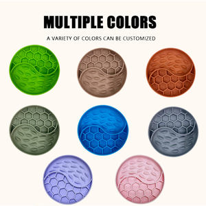 Cuencos de comida para mascotas de silicona ZMaker con ventosa, cuenco antideslizante para lamer perros de grado alimenticio, diseño de pescado y panal, cuenco para perros alimentador lento - Product Image 4