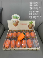 Nouveauté : Jouet carotte en blocs de construction, mignon, moelleux et craquant, à remontée lente, anti-stress, boîte surprise, en vrac, pour cadeaux de fête et fidget de bureau