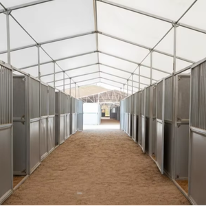 Sang trọng hiện đại ngựa gian hàng phía trước thép mạ kẽm di động ổn định cho đào tạo cưỡi ngựa và chăn nuôi - Product Image 1