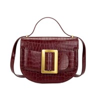 Sac à bandoulière exclusif en cuir PU avec fermoir, motif crocodile, nouvelle collection été 2026