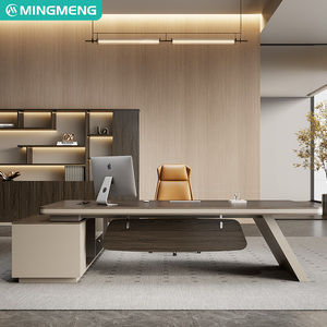 Escritorio de oficina para CEO, escritorio de jefe, lujo ligero, alta gama, liderazgo del presidente, escritorio de gerente de finanzas comerciales - Product Image 3
