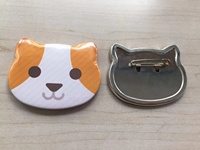 Badge en métal en forme de chat DIY de haute qualité en gros