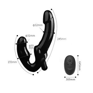 Fernbedienbarer Doppelseitiger <span class=keywords><strong>Dildo</strong></span> mit 10 Frequenzen, Dual-Vibratoren, Strap-On Penis Vibrator für Frauen, Erwachsenenprodukt, Sexspielzeug - Product Image 5