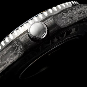 Reloj de Lujo para Hombre, Ultraligero, Personalizado, con Fibra de Carbono, Patrón de Meteorito, Esfera de Cristal de Zafiro, Números Arábigos Verdes, Alta Calidad, Edición Limitada - Product Image 3