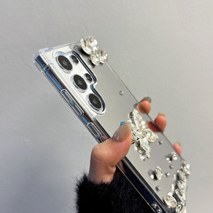 Funda de Teléfono con Incrustaciones de Diamantes de Moda, Espejo 3D, Diseño de Mariposa, Antigolpes, <span class=keywords><strong>para</strong></span> Samsung S26 S25 <span class=keywords><strong>Ultra</strong></span> A13 A52, Estilo Femenino - Product Image 4