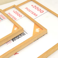 Marco de Fotos de Madera Natural Tamaño A4, Marco Moderno Minimalista para Exhibición de Pósteres, Marco de Madera Personalizado para Decoración del Hogar y Oficina