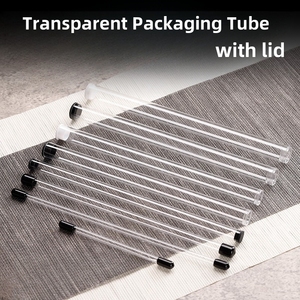 Custom Clear Cylindrical PC Packaging <strong>Tubes</strong> With End Caps (12mm-30mm Diameter) For Gift Display And Storage - Product Image 4