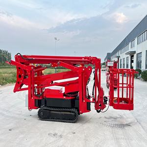 Ce 10m 200kg <span class=keywords><strong>DC</strong></span> Puissance Hydraulique Aérien Homme Plate-Forme De Travail Cherry Picker 32ft Remorquable Articulé Araignée Pistes Boom Lift - Product Image 5