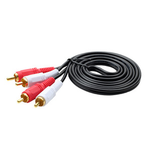 Cable de audio Rca 2Rca macho a 2Rca macho rojo blanco para conexión de audio y vídeo de cine en casa - Product Image 2