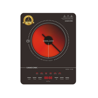 Plaque en verre et cristal boîtier métallique portable 2200W table de cuisson électrique en céramique