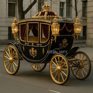 Chariot Équestre Électrique de Luxe Royal Style Européen le Plus Populaire pour Visites Touristiques et Mariages, 4 Roues Motrices, 4-6 Personnes, Pneus en Caoutchouc Plein - Product Image 5