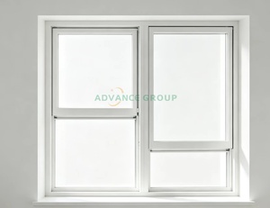 Finestre scorrevoli in lega di alluminio a ghigliottina singola, stile americano moderno, a doppio vetro Low-<span class=keywords><strong>E</strong></span>, con zanzariera in acciaio inossidabile per villa - Product Image 1