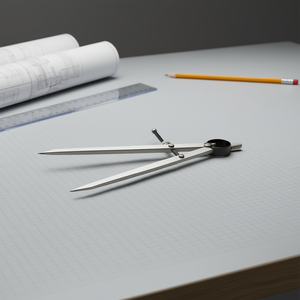 Compás de dibujo de acero con patas ajustables para dibujo de precisión y diseño técnico - Product Image 3