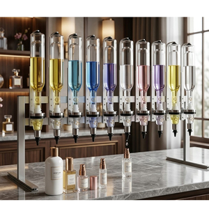 Nouveau design Distributeur de parfum à 12 têtes 375ml / <span class=keywords><strong>500ml</strong></span> avec support de table et support métallique portable Argent Or - Product Image 2