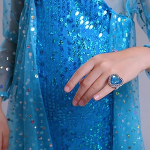 Costume <span class=keywords><strong>Elsa</strong></span> <span class=keywords><strong>Reine</strong></span> <span class=keywords><strong>des</strong></span> <span class=keywords><strong>Neiges</strong></span> 2 pour filles, robe à manches longues bleue et rose à paillettes, robe d'Halloween pour filles inspirée de films et de séries télévisées - Product Image 5