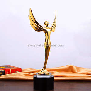 AKMT1572 chaude mode ange en métal trophée figurines/logo Personnalisé Or Ange ailes Conception Trophée <span class=keywords><strong>Oscar</strong></span> - Product Image 4