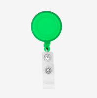 Porte-badge rétractable rond personnalisé avec logo, porte-carte d'identité avec clip pour cadeau promotionnel