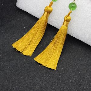 Nuovi Orecchini Anime <span class=keywords><strong>Akatsuki</strong></span> No Yona, Principessa Yona dell'Alba, Haku con Perline Verdi e Nappine, Clip per Orecchie, Accessori Cosplay per Donne - Product Image 5