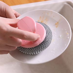 Cepillo de Limpieza de Cocina con Mango Largo y Bola de Alambre de Acero Inoxidable, Ecológico y Duradero, para Limpiar Sartenes y Platos - Product Image 5