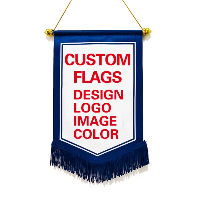 Promotieproduct Hot Verkoop Custom Katoen Canvas Hangende Muur Banner Uitwisseling Vlag Satijnen Vlag Vilt Vlag