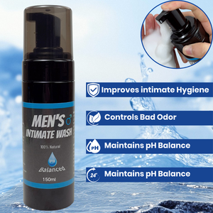 150ml Intimwaschmittel für Männer, schäumend, reinigend, ganz natürlich, pflanzlich, antibakteriell, feuchtigkeitsspendend, tragbar, beruhigend, erfrischend - Product Image 3