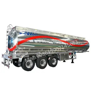 3 축 42000l 45000l 50000 리터 알루미늄 식용 오일 디젤 연료 탱커 탱크 트레일러