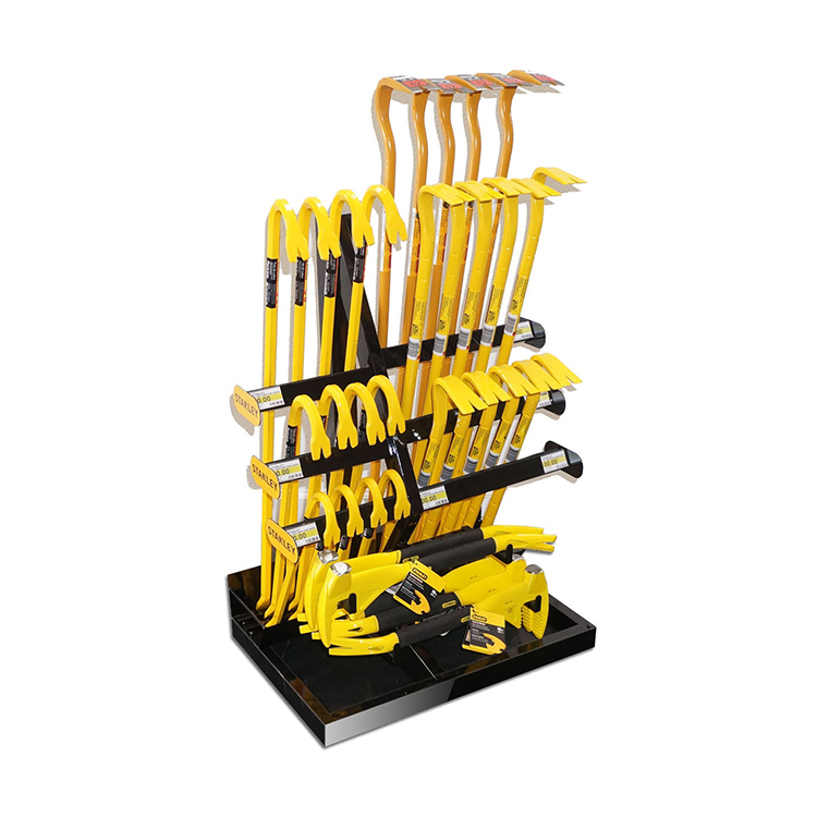 Customized Heavy Duty Powder Coated Metal Pry Bar Display Rack and Stands for Hardware Store