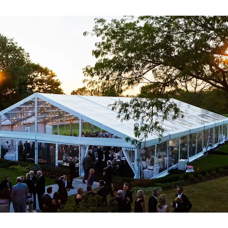 2024 High Quality Waterproof PVC Clear Top Aluminium Wedding Party Tent for 500 people