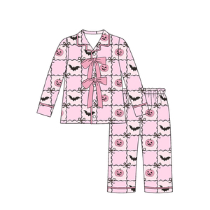 Preorder <strong>Baby</strong> Girls Fall Pumpkin <strong>Halloween</strong> Children Long Sleeve Bows Tee Shirts Pants Pajamas Lounge <strong>Outfits</strong> Clothes Sets - Product Image 6