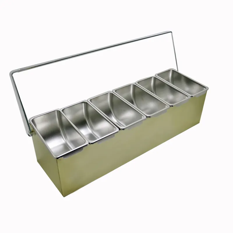 All-metal Stainless Steel 304 Seasoning Box & Fruit Box bar Decoration Fruit Kitchen Seasoning Tools House Hold For Bars