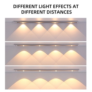 Lampe LED rechargeable ultra-mince à 3 couleurs et à intensité variable avec détecteur de mouvement pour armoire, placard et vestiaire - Product Image 4