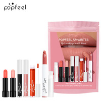 Vente en gros POPFEEL Novice Ombre à paupières Eyeliner Lip Glaze Rouge à lèvres Portable Voyage Cosmétique Set