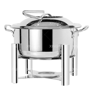 XINGPAI restaurant fournit des plats élégants en argent chauffe-plats buffet traiteur en acier inoxydable chauffe-plat électrique - Product Image 1