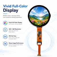 Módulo LCD TFT Personalizado de 1.8 Pulgadas, 360x360, Interfaz MIPI, IPS Full View, Brillo de 300cd/m, Temperatura de -20C a 70C, para Reloj Inteligente