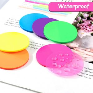 แผ่นรอง PET กันน้ำแบบใส 20 ชิ้น/ชุด แผ่นวงกลมแบบมีกาวในตัว 8 สี สามารถปรับเปลี่ยนได้ - Product Image 4