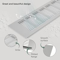 Grille de ventilation carrée moderne en aluminium pour registres d'air à paroi latérale Grille d'aération au sol
