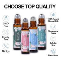 Lot de Roll-ons d'Huiles d'Aromathérapie en Gros – Mélanges d'Huiles Essentielles pour le Sommeil et l'Équilibre du Stress, pour une Relaxation Profonde