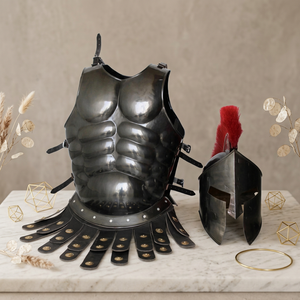 Ensemble de Costume de Guerrier Spartan Grec avec Casque, Cuirasse et Plastron - Product Image 4