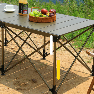 Mesa Plegable Ultraligera <span class=keywords><strong>de</strong></span> Aleación <span class=keywords><strong>de</strong></span> Aluminio Portátil para Exteriores, para Acampar, Hacer Picnic, Asar a la Parrilla y Comer - Product Image 4