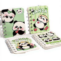 Bloc-notes spirale A7 mini format, mignon, motif panda, 160 pages lignées, petit carnet pour étudiants, cadeaux promotionnels de papeterie pour enfants