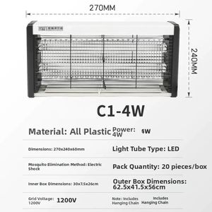 <span class=keywords><strong>Lampe</strong></span> <span class=keywords><strong>anti</strong></span>-moustiques électrique à double tube LED la plus vendue - 6W/8W/12W, idéale pour les restaurants et les cantines intérieurs - Product Image 5