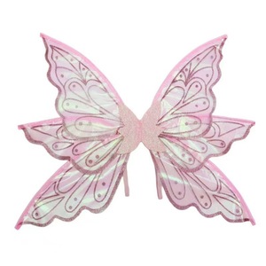 Nuovi Arrivi per Halloween e Natale: Ali di Fata in Plastica Colorate a Sei <span class=keywords><strong>Pezzi</strong></span>, Design a Farfalla ed Elfo per Feste e Spettacoli - Product Image 1